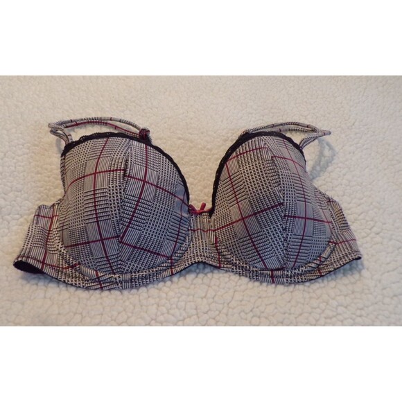 !! FINAL MKDWN Dkny Plaid w/Lace Padded Wire 36C Bra - Picture 1 of 3